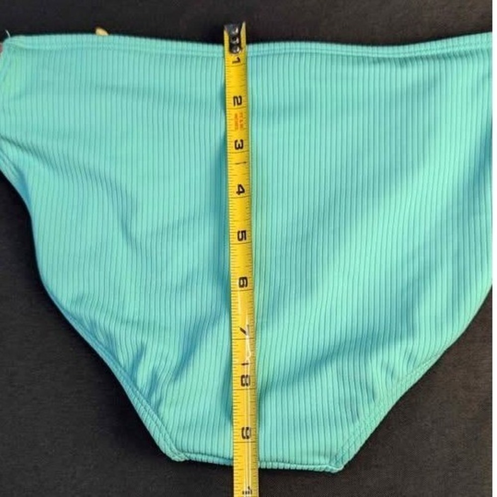 Art Class~Girls Bikini Bottom ~ Size XL 14 ~ Aqua Green/Ribbed/Multi Strappy Tie - Picture 7 of 11